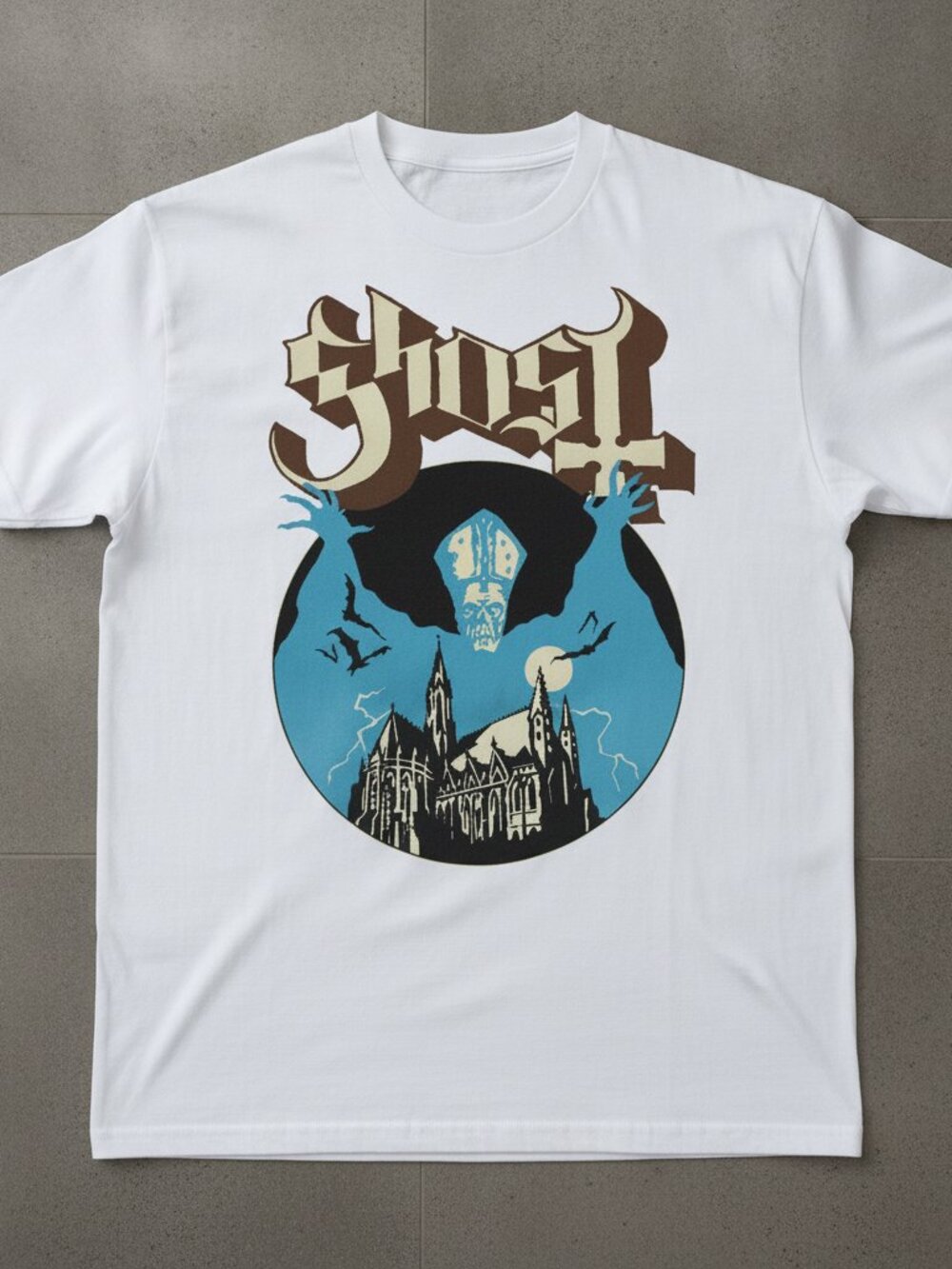Vintage Ghost Band Graphic T-Shirt | Gothic Metal Rock Tee | Dark Aesthetic